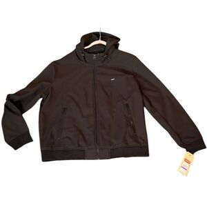 Levi’s men’s black water resistant hooded jacket size XXL NWT